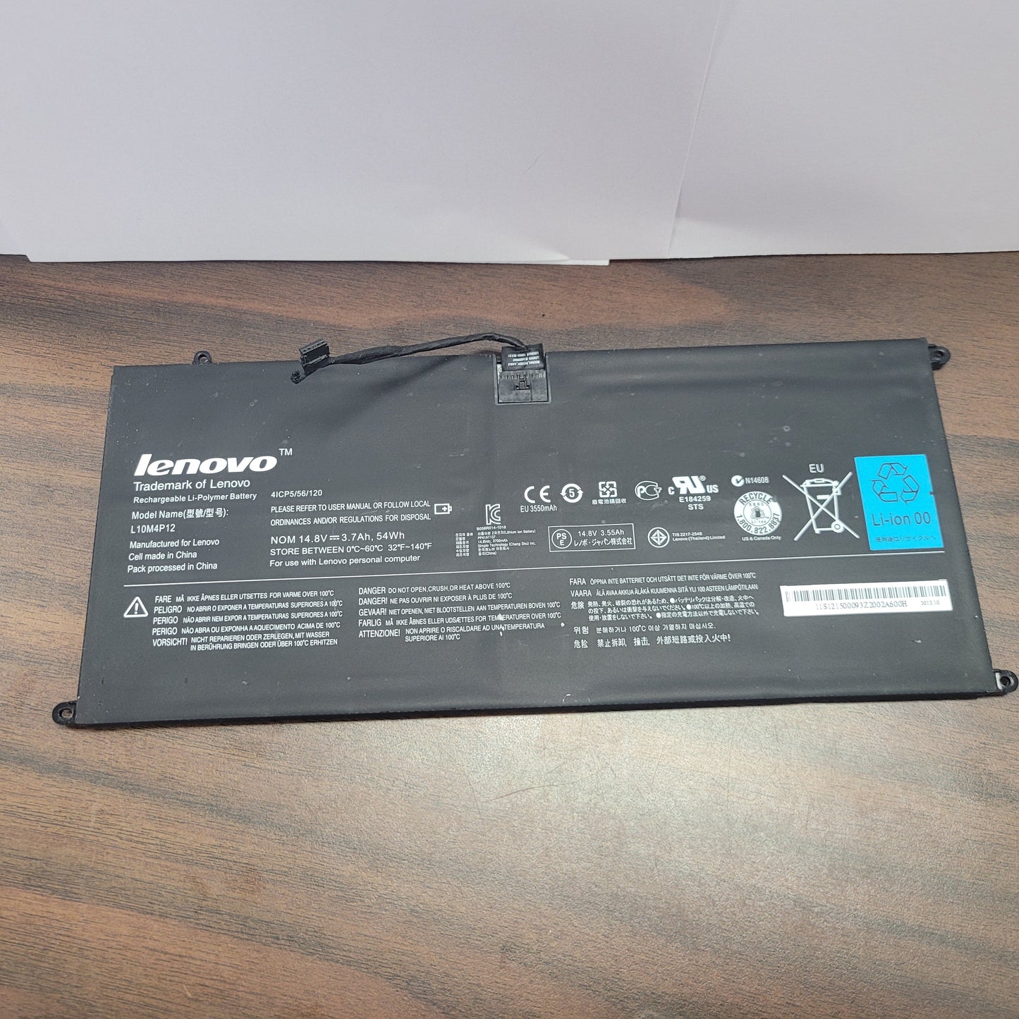 (Used) Lenovo Model Name L10M4P12 Battery
