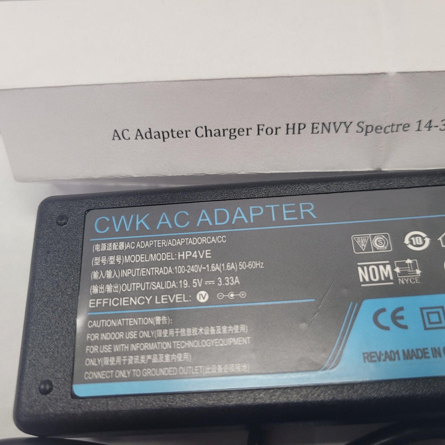 AC Adapter Charger For HP ENVY Spectre 14-3000, 14t-3000, 14-3010NR, 14-3017NR