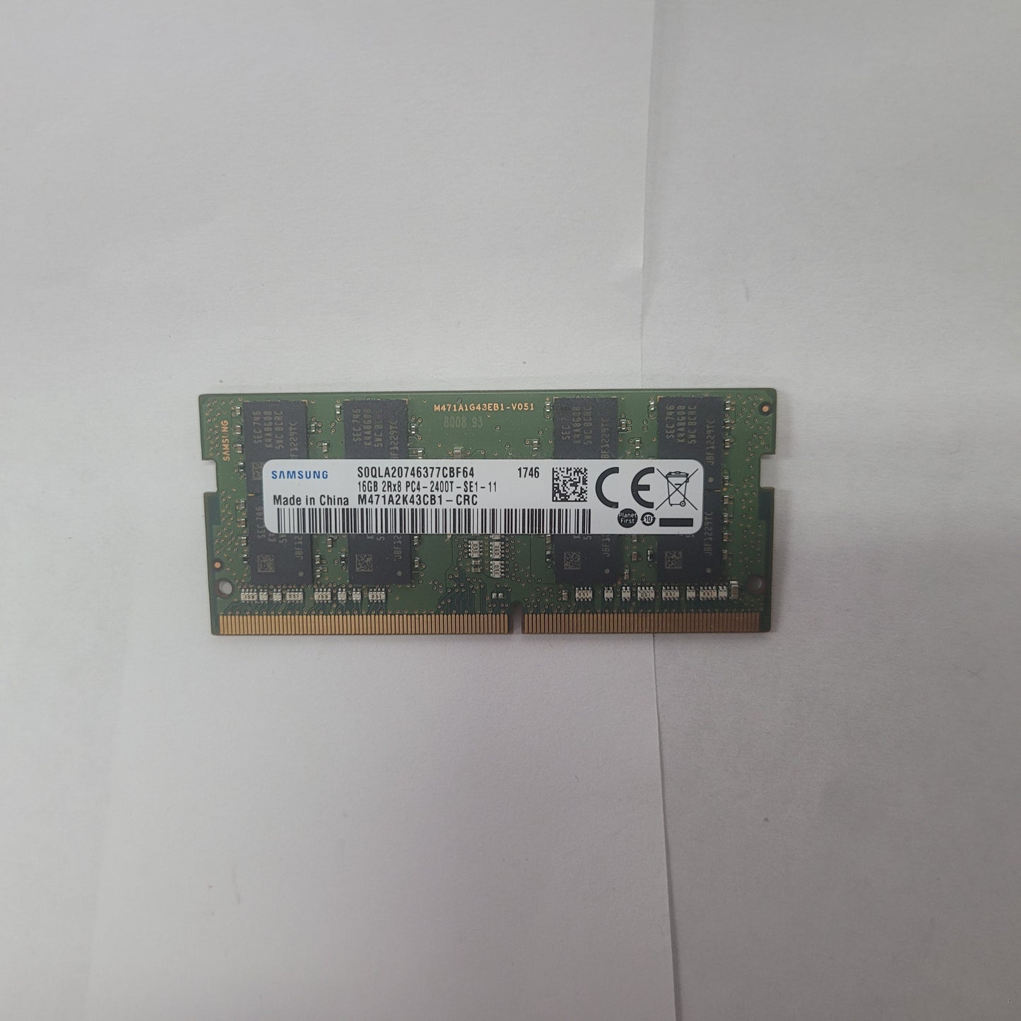 Samsung 16GB 2RX8 PC4 2400T RAM Memory