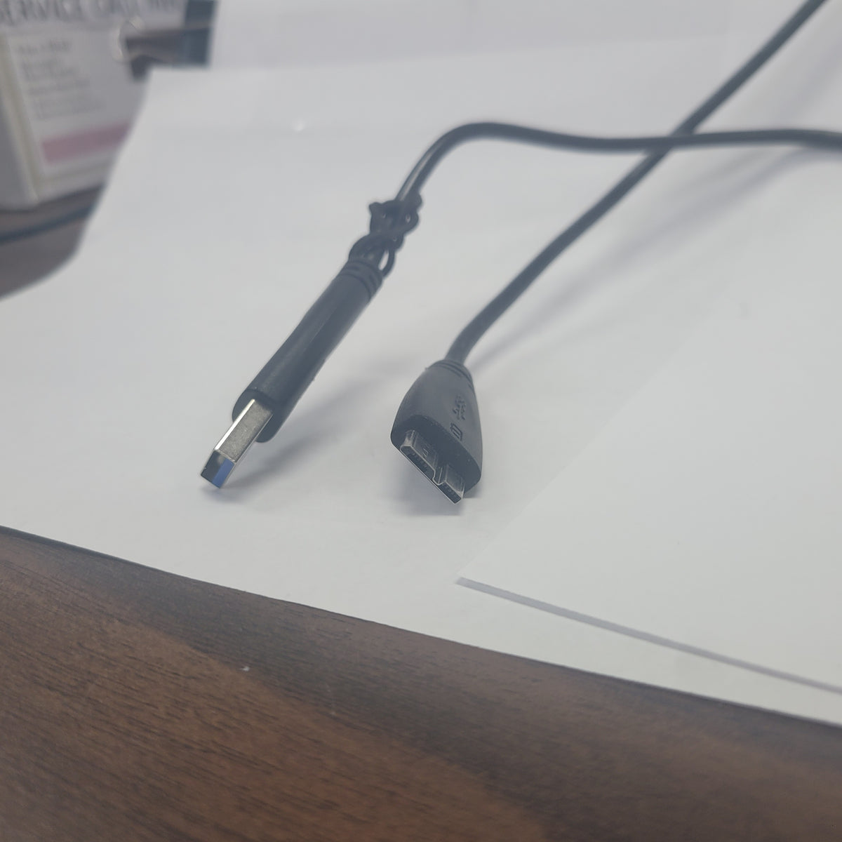 Micro B to USB A for external drive cable