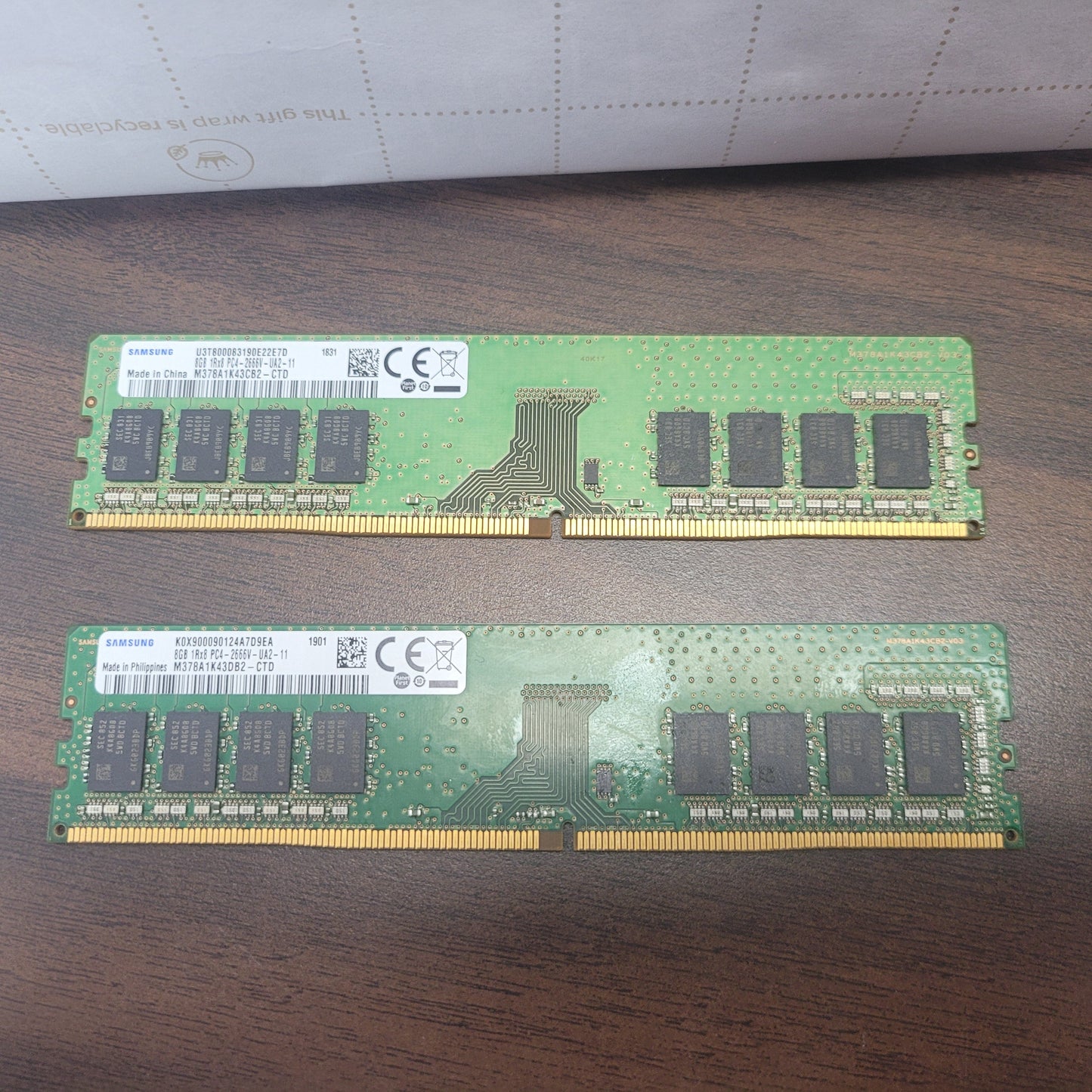 Samsung 8GB PC4 2666V Desktop RAM Memory