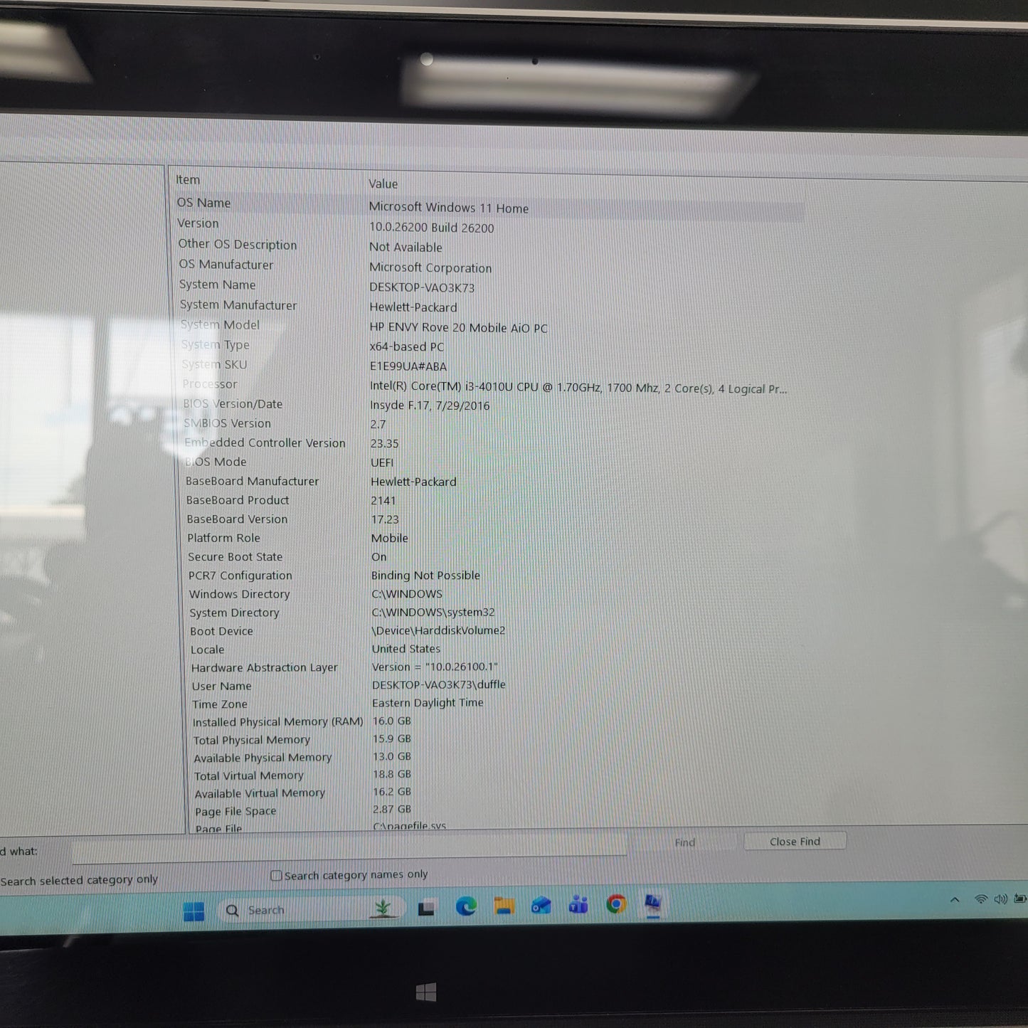 HP All-In-One Computer