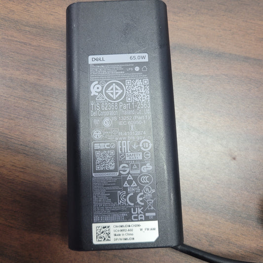 Dell 65 Watt Type-C Power Adapter Model # HA65NM190