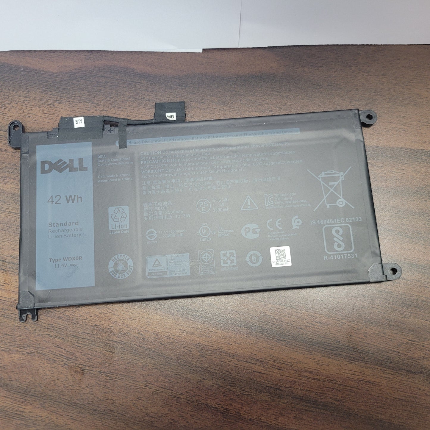 (Used) Dell 42 Wh Type WDXOR 11.4V Battery