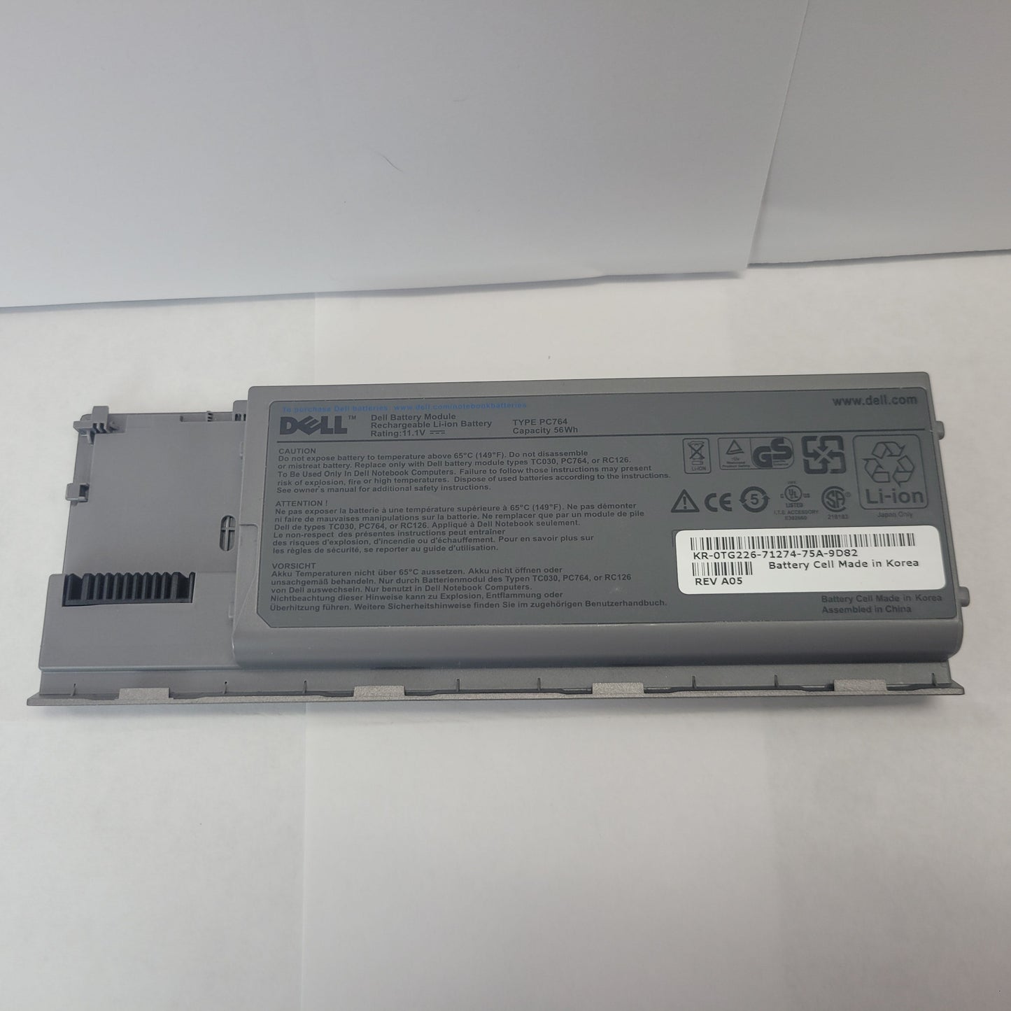 (Used) Dell Battery 56Wh 11.1V Type PC764