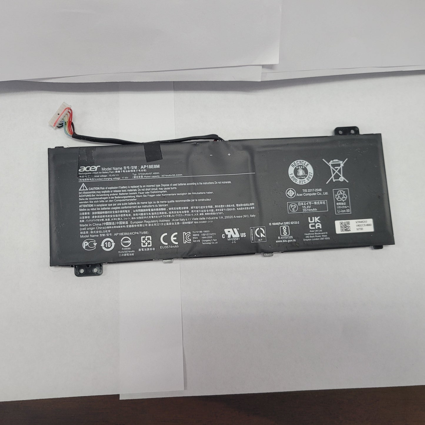Acer Model AP18E8M 15.4V57.48Wh Battery