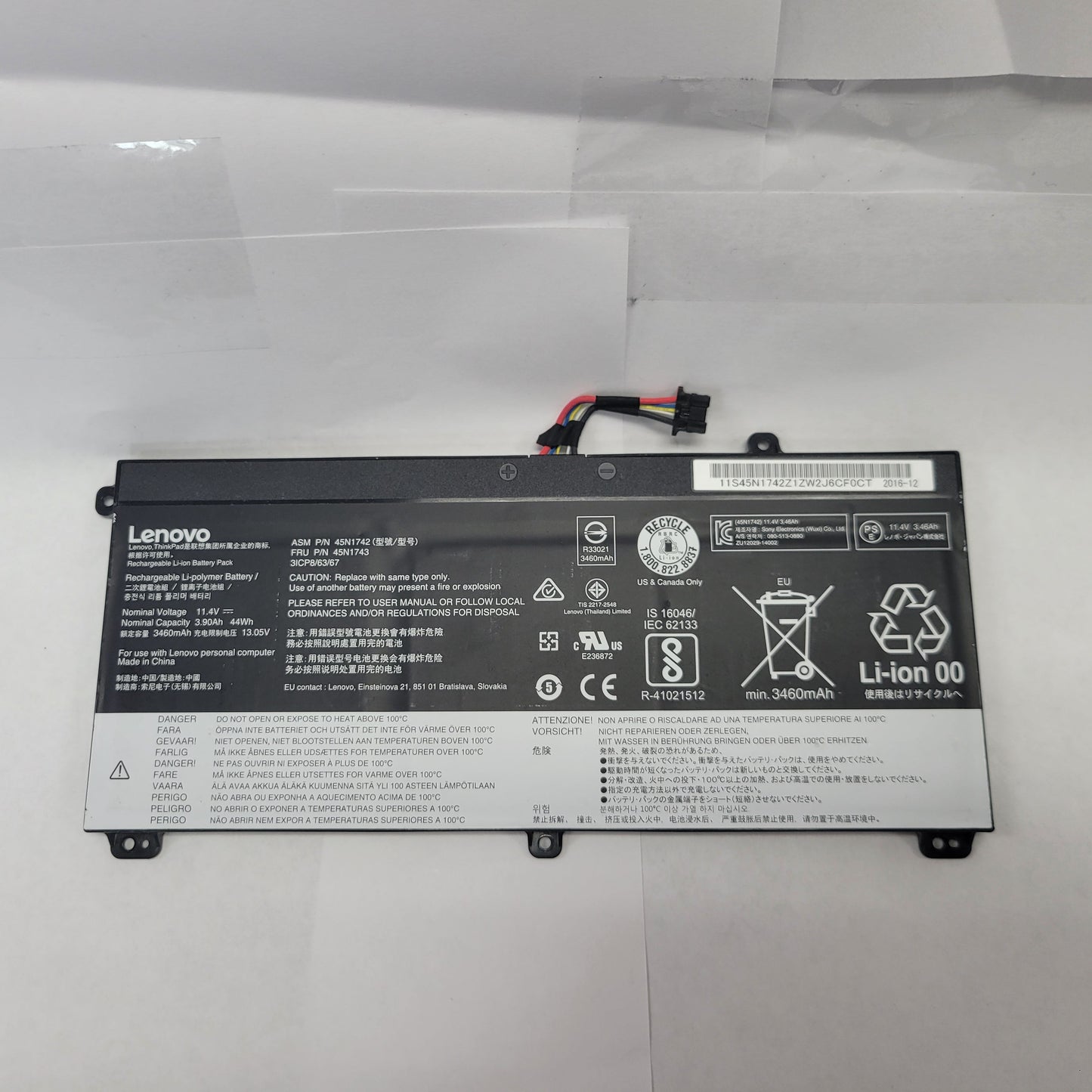 Lenovo 3ICP8/63/67 11.4V 44Wh Battery
