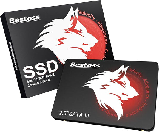 Bestoss 256GB 2.5" SSD Internal Hard Drive for Pc or Laptop, SATA III 6Gb/s Internal State Drive, Up to 550MB/s, Computer Storage Upgrade for Office, Students, Home Entertainment
