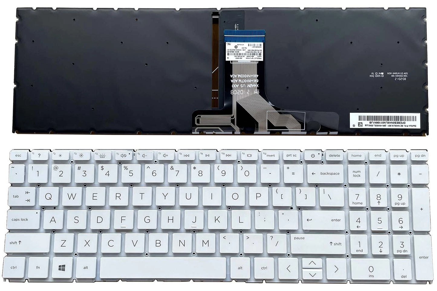 New for HP 17-CN 17T-CN000 17-CP 17Z-CP000 Keyboard US Laptop White Backlit