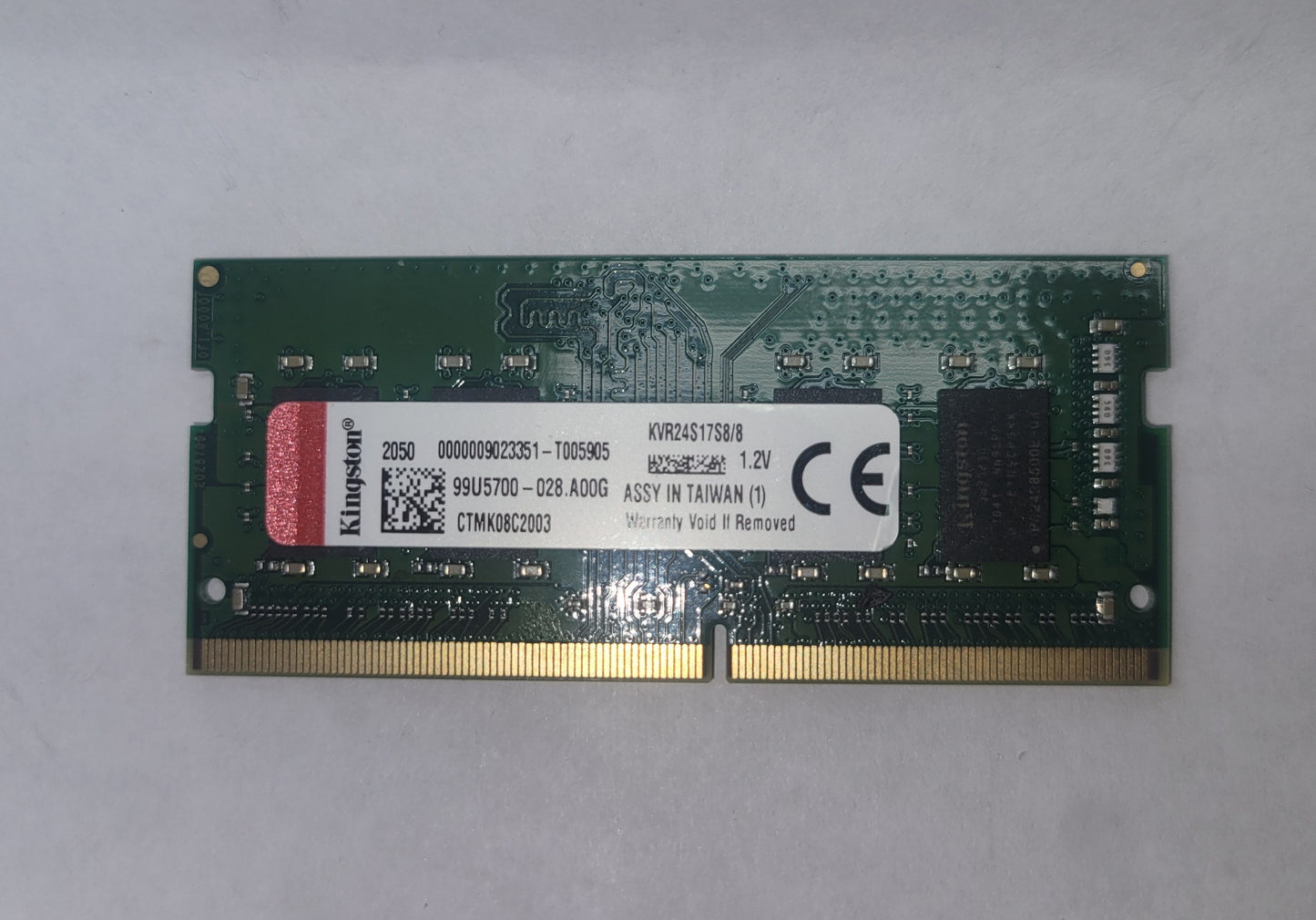 Kingston 8GB DDR4 1x8 2400 KVR24S17S8/8 8GB SODIMM Memory