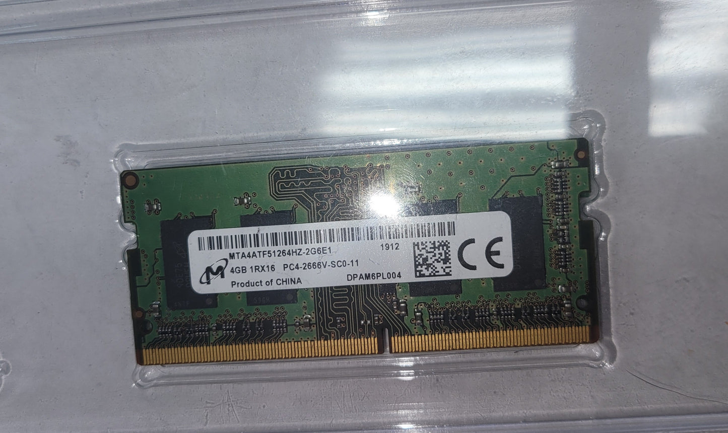Micron 4GB 1RX16 PC4-2666V-SC0-11 Laptop RAM