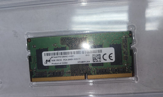 Micron 4GB 1RX16 PC4-2666V-SC0-11 Laptop RAM